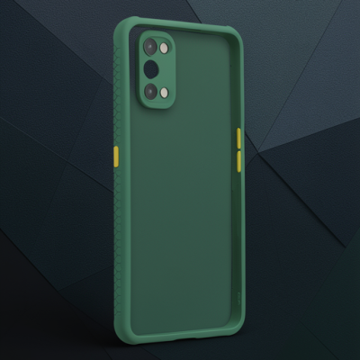 Realme 7 Pro Kılıf Miami Şeffaf Silikon - Koyu Yeşil