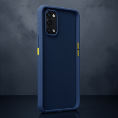 Realme 7 Pro Kılıf Miami Şeffaf Silikon - Lacivert
