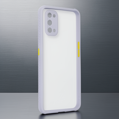 Realme 7 Pro Kılıf Miami Şeffaf Silikon - Lila