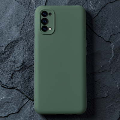 Realme 7 Pro Kılıf Nano İçi Kadife Silikon - Koyu Yeşil