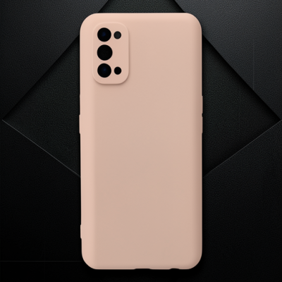Realme 7 Pro Kılıf Nano İçi Kadife Silikon - Pudra