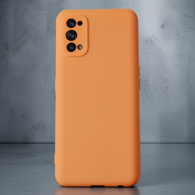 Realme 7 Pro Kılıf Nano İçi Kadife Silikon - Turuncu