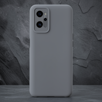 Realme 9i 4g Kılıf Nano İçi Kadife Silikon - Gri