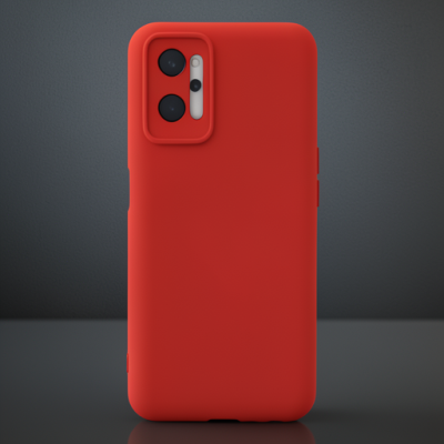 Realme 9i 4g Kılıf Nano İçi Kadife Silikon - Kırmızı