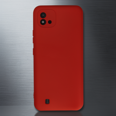 Realme C11 2021 Kılıf Nano İçi Kadife Silikon - Kırmızı
