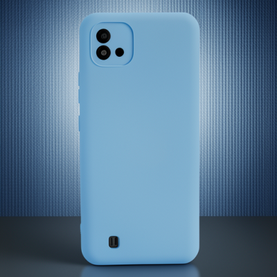 Realme C11 2021 Kılıf Nano İçi Kadife Silikon - Mavi