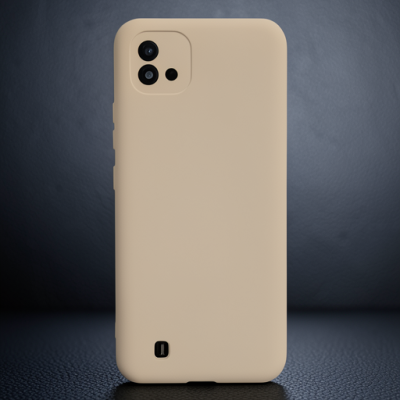 Realme C11 2021 Kılıf Nano İçi Kadife Silikon - Pudra