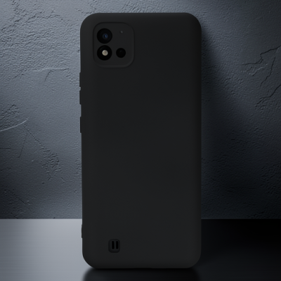 Realme C11 2021 Kılıf Nano İçi Kadife Silikon - Siyah