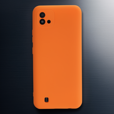 Realme C11 2021 Kılıf Nano İçi Kadife Silikon - Turuncu
