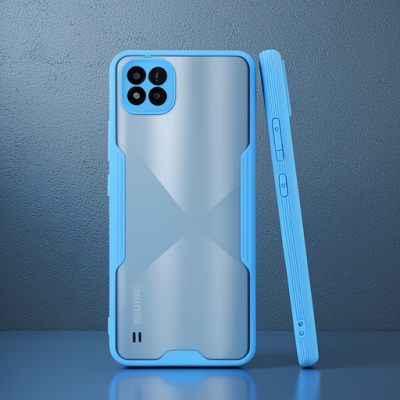 Realme C11 2021 Kılıf Platin Silikon - Mavi