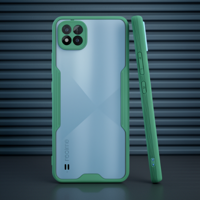 Realme C11 2021 Kılıf Platin Silikon - Yeşil