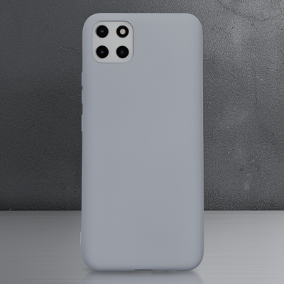 Realme C11 Kılıf Nano İçi Kadife Silikon - Gri