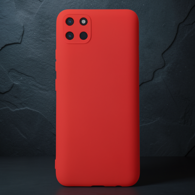 Realme C11 Kılıf Nano İçi Kadife Silikon - Kırmızı