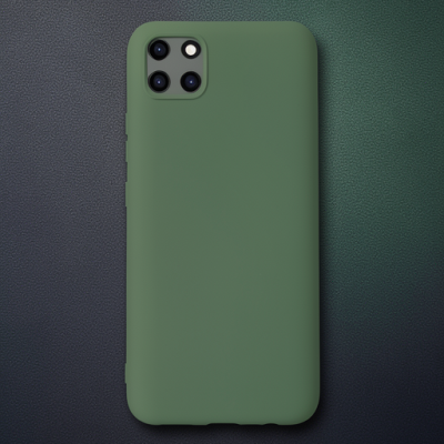 Realme C11 Kılıf Nano İçi Kadife Silikon - Koyu Yeşil
