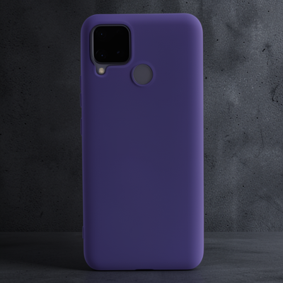 Realme C15 Kılıf Nano İçi Kadife Silikon - Mor