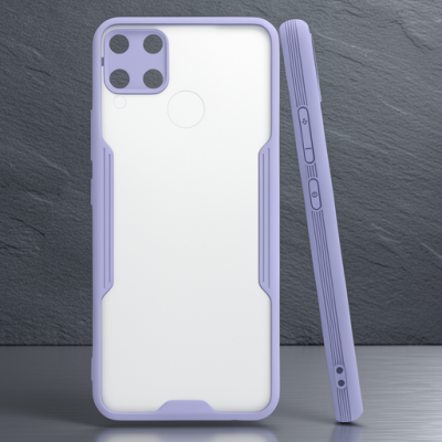 Realme C15 Kılıf Platin Silikon - Lila