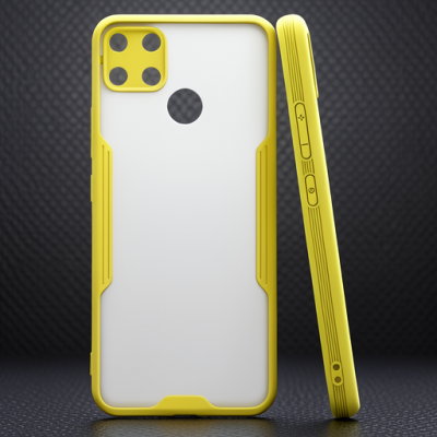 Realme C15 Kılıf Platin Silikon - Sarı