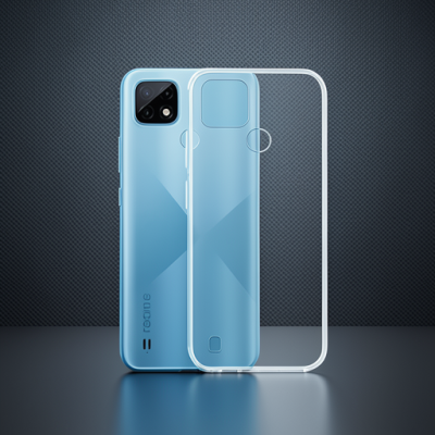 Realme C21 Kılıf Lüx Şeffaf Silikon