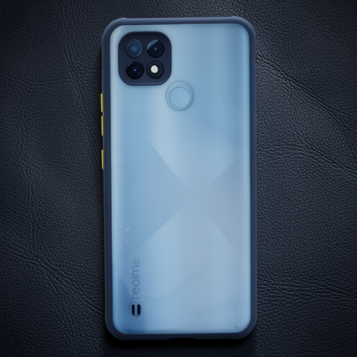 Realme C21 Kılıf Miami Şeffaf Silikon - Lacivert