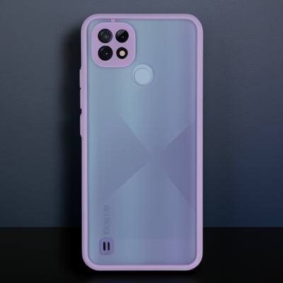 Realme C21 Kılıf Montreal Silikon Kapak - Mor