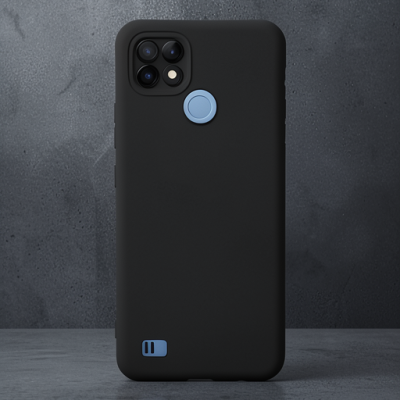 Realme C21 Kılıf Nano İçi Kadife Silikon - Siyah