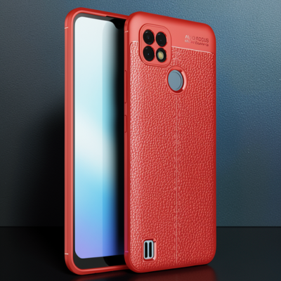 Realme C25 Kılıf Auto Focus Kapak - Kırmızı