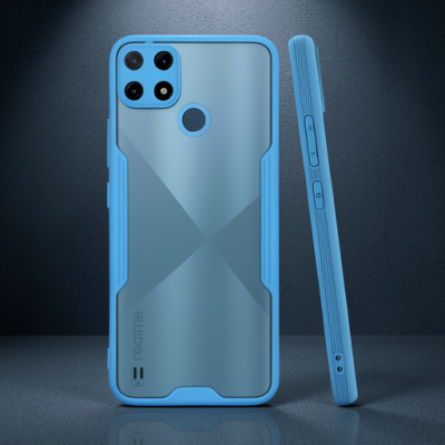 Realme C25y Kılıf Platin Silikon - Mavi