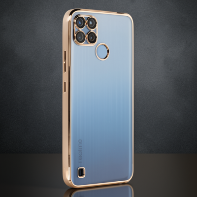 Realme C25y Kılıf Razer Lensli Silikon - Gold