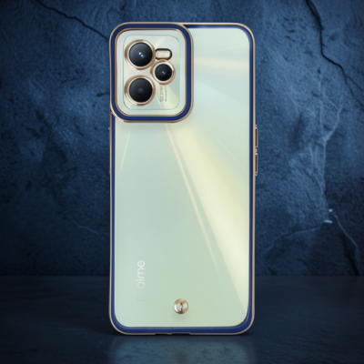 Realme C35 Kılıf Liva Lens Silikon - Mavi