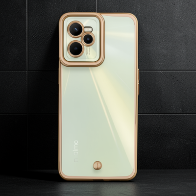 Realme C35 Kılıf Liva Lens Silikon - Pudra