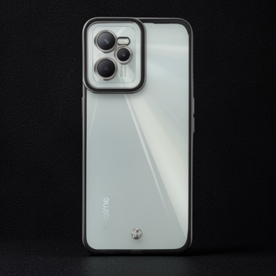 Realme C35 Kılıf Liva Lens Silikon - Siyah