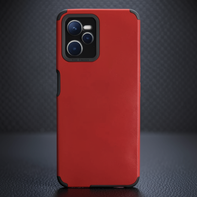 Realme C35 Kılıf Loop Deri Silikon - Kırmızı