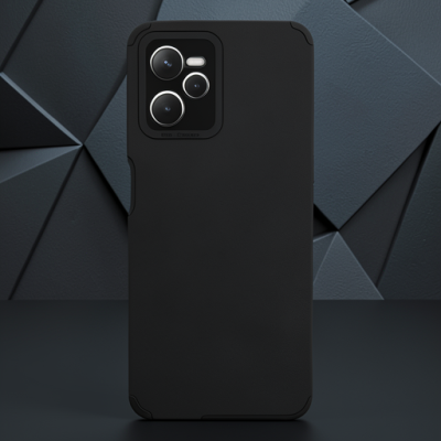 Realme C35 Kılıf Loop Deri Silikon - Siyah