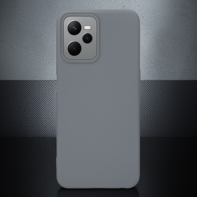 Realme C35 Kılıf Nano İçi Kadife Silikon - Gri