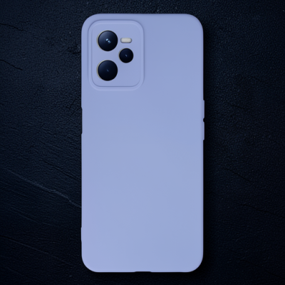Realme C35 Kılıf Nano İçi Kadife Silikon - Lila
