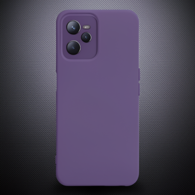 Realme C35 Kılıf Nano İçi Kadife Silikon - Mor
