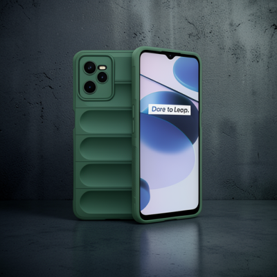 Realme C35 Kılıf Optimum Silikon - Koyu Yeşil