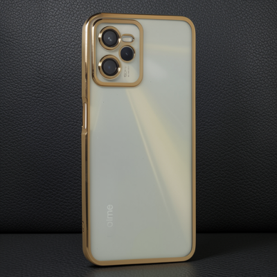 Realme C35 Kılıf Razer Lensli Silikon - Gold