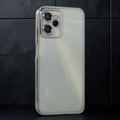 Realme C35 Kılıf Razer Lensli Silikon - Gümüş
