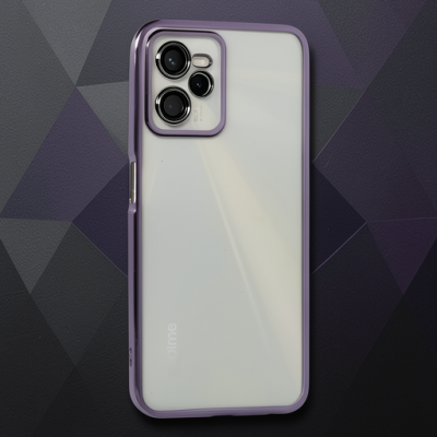 Realme C35 Kılıf Razer Lensli Silikon - Mor
