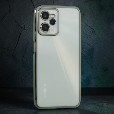 Realme C35 Kılıf Razer Lensli Silikon - Yeşil