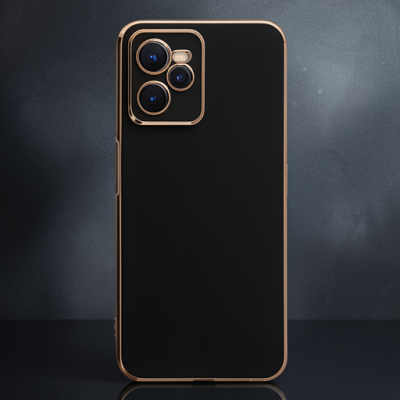 Realme C35 Kılıf Volet Silikon - Siyah