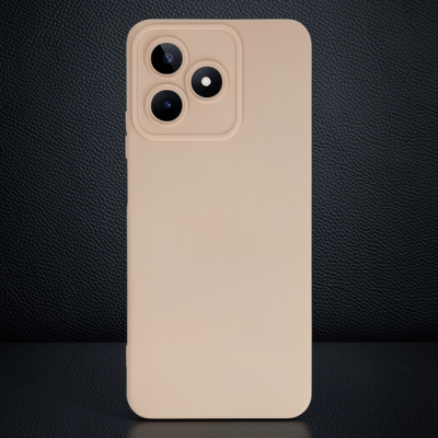 Realme C53 Kılıf Nano İçi Kadife Silikon - Pudra