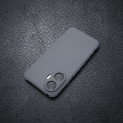 Realme C55 Kılıf Nano İçi Kadife Silikon - Gri