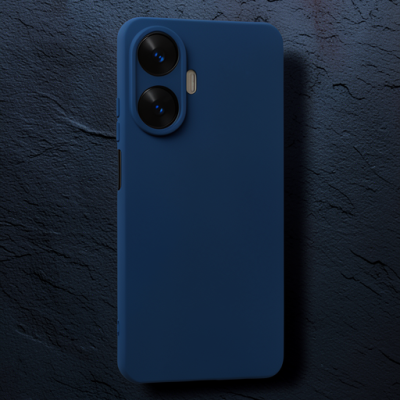 Realme C55 Kılıf Nano İçi Kadife Silikon - Lacivert