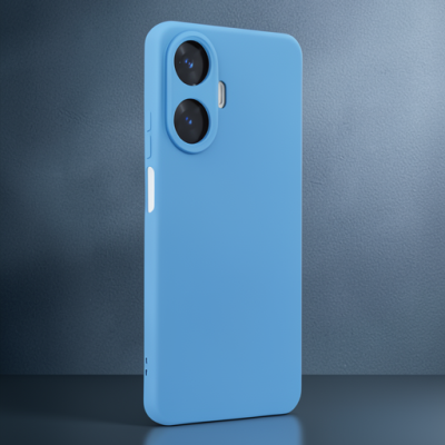 Realme C55 Kılıf Nano İçi Kadife Silikon - Mavi