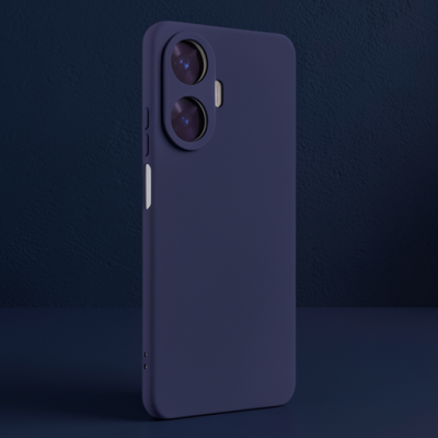 Realme C55 Kılıf Nano İçi Kadife Silikon - Mor