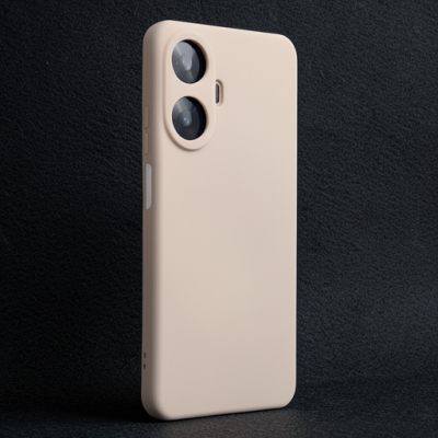 Realme C55 Kılıf Nano İçi Kadife Silikon - Pudra