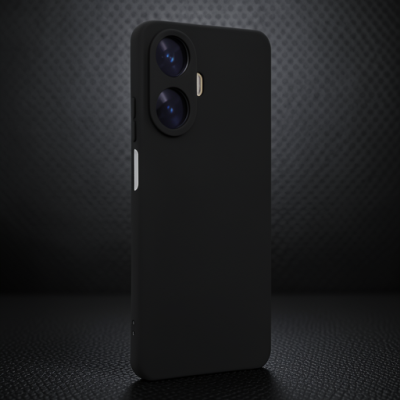 Realme C55 Kılıf Nano İçi Kadife Silikon - Siyah