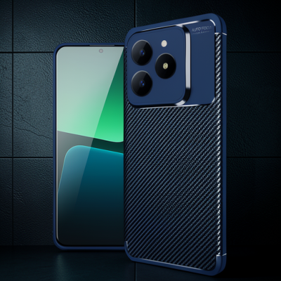Realme C61 Kılıf Auto Focus Karbon Kapak - Lacivert